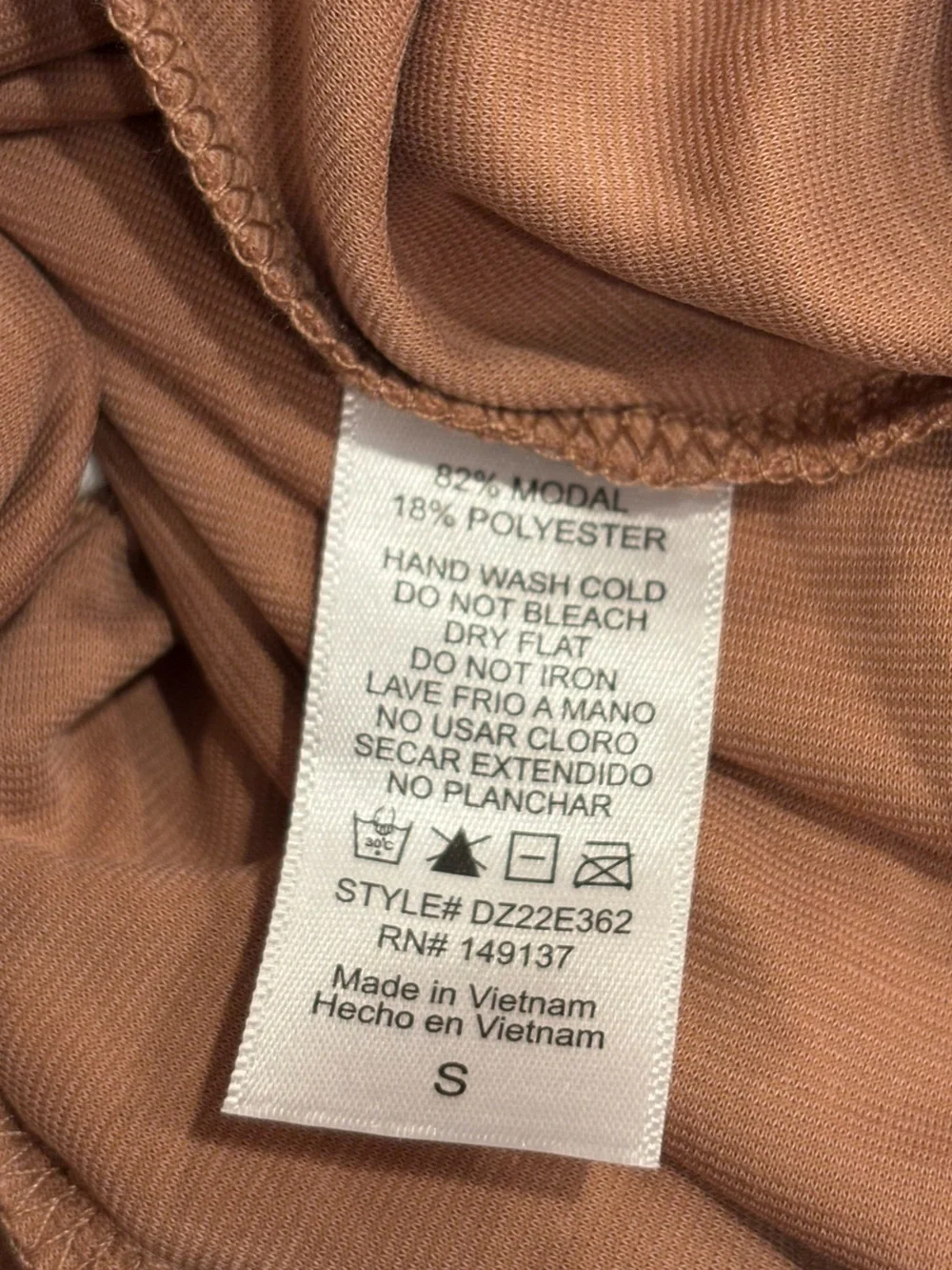 Double Zero Boutique Tan Deep V-Back Lightweight Maxi Dress NWT Women's Small